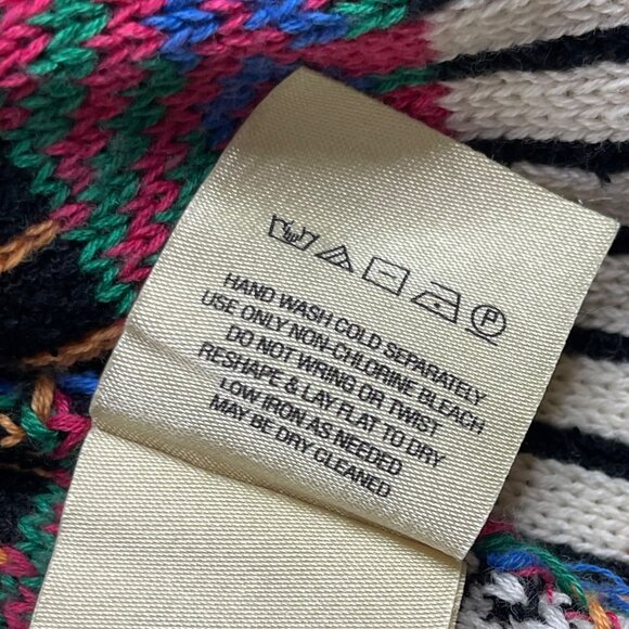 Anthropologie Maeve Ashbury Knit Cardigan Womens XS Multicolor Stripe Open Front - Picture 9 of 12